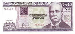 CUBA 50 PESOS 2002 P 123a UNC SC NUEVO - Cuba