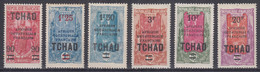 TCHAD : SERIE SURCHARGEE COMPLETE N° 47/52 NEUVE * GOMME AVEC CHARNIERE - Unused Stamps