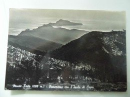 Cartiolina Viaggiata "MONTE FAITO ( 1100 M. ) Panorama Con L'Isola Di Capri" 1961 - Castellammare Di Stabia