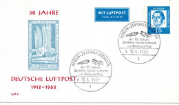 56326 - Berlin - 1962 - 15Pfg PGALpKte Luther "50 Jahre Deutsche Luftpost" SoStpl BERLIN - DEUTSCHE PIONIER-LUFTPOST ... - Poste