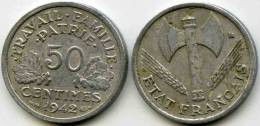 France 50 Centimes 1942 GAD 425 KM 914.1 - 50 Centimes