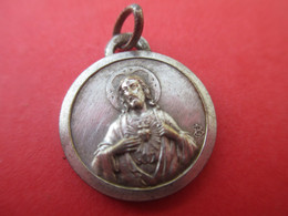 Petite Médaille Religieuse Ancienne/ Sainte Marguerite-Marie Priez Pour Nous / Nickel  /Début XXéme             CAN624 - Godsdienst & Esoterisme