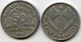 France 50 Centimes 1943 GAD 425 KM 914.1 - 50 Centimes