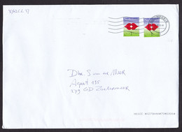 Netherlands: Cover, 2022, 2 Stamps, Love, Heart, Kiss, Hearts (minor Crease) - Storia Postale