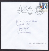 Netherlands: Cover, 2022, 1 Stamp, Christmas, Cartoon, Mole Animal, Candy Stick (traces Of Use) - Briefe U. Dokumente