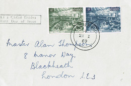 48325. Carta AONAGH (Eire) Irlanda 1969 To London - Brieven En Documenten