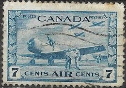 CANADA 1942 War Effort -  7c. - Air Training Camp (air) FU - Posta Aerea