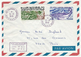 TAAF - Env. Affr. 0,50F Alevinage Des Saumons + 0,70F Algues - Port Aux Français-Kerguelen - 5/3/1978 - Storia Postale