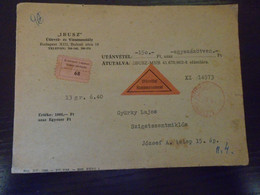 D192806  Hungary Cover 1960's  IBUSZ Visa Dept.  Passport - Remboursement  - Valeur Déclarée - Briefe U. Dokumente