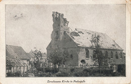 ZERSCHOSSENE KIRCHE IN POELCAPELLE     FELDPOST  1916        2 SCANS - Langemark-Poelkapelle