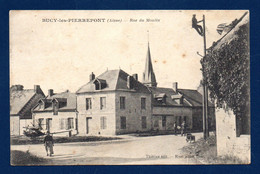 02. Bucy-lès-Pierrepont. Rue Du Moulin Avec L'église Saint-Pierre. 1930 - Otros & Sin Clasificación