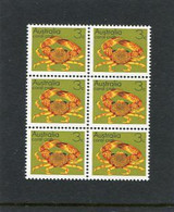 AUSTRALIA - 1973  3c  CORAL CRAB  BLOCK OF 6 MINT NH - Mint Stamps