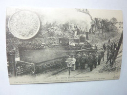 Grève Des Cheminots, 1910 - Locomotive Dételée Par Les Grèvistes Et Placée En Travers D'un Aiguillage - Reproduction - Grèves