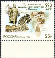 Russia 2021 "550th Anniversary Of Afanasy Nikitin's Travel To India" 1v Quality:100% - Nuevos