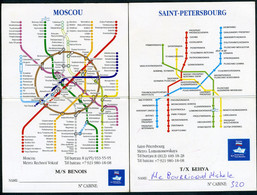 Plan De Métro MOSCOU & St PETERSBOURG - Europa