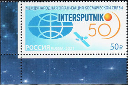 Russia 2021 "50th Anniversary Of The International Organization Of Space Communications "Intersputnik" 1v Quality:100% - Neufs