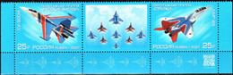 Russia 2021 "Aviation Groups Of Aerobatics "Russian Knights" & "Swifts"" 2v Zd Zf Quality:100% - Unused Stamps