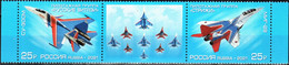 Russia 2021 "Aviation Groups Of Aerobatics "Russian Knights" & "Swifts"" 2v Zd Zf Quality:100% - Unused Stamps