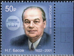 Russia 2022 "100th Anniversary Of The Nobel Prize Winner N. Basov Founder Of Quantum Electronics" 1v Quality:100% - Ongebruikt