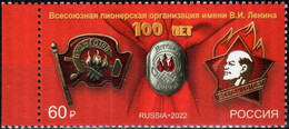 Russia 2022 «100th Anniversary Of The Founding Of The All-Union Pioneer Organization» 1v Quality:100% - Nuevos