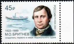 Russia 2022 «200th Anniv Of M. Britnev, Shipbuilding Engineer, Inventor Of The World's First Icebreaker» 1v Quality:100% - Neufs