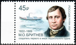 Russia 2022 «200th Anniv Of M. Britnev, Shipbuilding Engineer, Inventor Of The World's First Icebreaker» 1v Quality:100% - Neufs