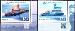 Russia 2022 «Nuclear Icebreaker Fleet Of Russia» 2v Quality:100% - Nuevos