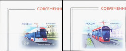 Russia 2022 «Urban Transport Of Russia. Modern Trams» 2v Self- Adhesives Quality:100% - Nuovi