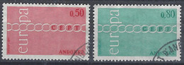 Andorra Francesa U 212/213 (o) Usado. 1971 - Used Stamps