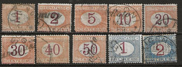 Italie  Taxe N° 3, 4, 5, 6, 7, 8, 9, 10, 13 & 15  (1870) - Postage Due