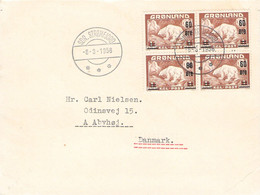 GREENLAND - LETTER 1956 SDR. STROMFJORD > ABYHOJ/DK  / ZM246 - Briefe U. Dokumente