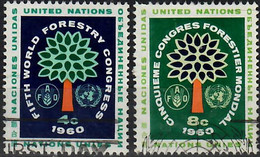 1960 Fifth World Forestry Congress Sc 81-82 / YT 78-79 / Mi 88-89 Used / Oblitéré / Gestempelt [zro] - Usati