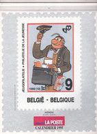 B01-409 Calendrier A4 Poste 1995 Rare Neuf Vierge Sur La BD 2339 Néron 2484 Gaston 1944 Tintin 2150 Schtroumpf 2528 2431 - Tamaño Grande : 1991-00