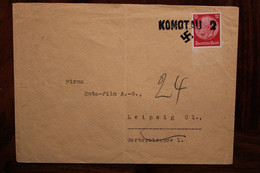 1938's Komotau Sudetes Sudetenland Dt Reich Allemagne Cover WK2 Sudetengau Sudety - Sudetenland