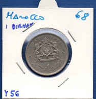 MOROCCO - 1 Dirham 1388 / 1968  -  See Photos -  Km Y 56 - Maroc