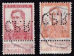 Pellens 111 En 116 / Perfo : C.P.R / Met 2-talige Telegraafstempel Anvers - Antwerpen - 1863-09