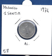 MOROCCO - 1 Santim 1394 / 1974  -  See Photos -  Km Y 58 - Maroc