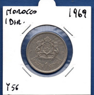 MOROCCO - 1 Dirham 1389 / 1969  -  See Photos -  Km Y 56 - Maroc