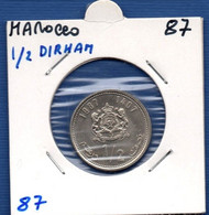 MOROCCO - 1/2 Dirham 1407 / 1987  -  See Photos -  Km Y 87 - Maroc