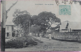 C. P. A. : Guyane : SAINT-LAURENT Du MARONI : Rue Des Buffles, Animé, Timbre En 1911 - Saint Laurent Du Maroni