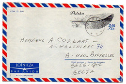 Pologne --enveloppe PAP  (plume) De GDYNIA Pour BRUXELLES (Belgique)...cachet Rond - Lettres & Documents