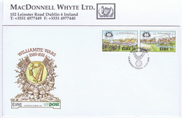 Ireland Military 1990 Williamite Wars 30p + 30p Se-tenant On Cacheted First Day Cover, Pictorial Cds 5 IV 1990 - FDC