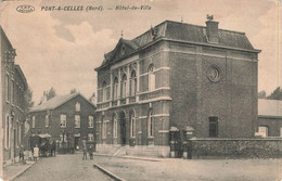 PONT-A-CELLES - Hôtel De Ville - Carte Animée Avec Attelage Et Circulé - Pont-a-Celles