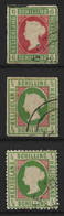 HELIGOLAND....QUEEN VICTORIA...(1837-01.).....3 USED STAMPS....DISCRIPTION BELOW...... - Héligoland