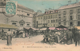 CPA Saint Germain En Laye - Place Du Marché - P Marmuse  - Paris - Colorisé - Mercados