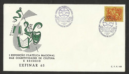 Portugal Cachet Commémoratif  Expo Philatelique 1963 Event Postmark Stamp Expo - Flammes & Oblitérations