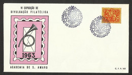 Portugal Cachet Commémoratif  Expo Philatelique 1963 Event Postmark Stamp Expo - Flammes & Oblitérations