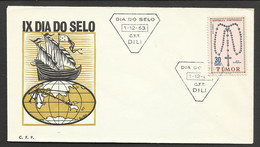 Timor Oriental Portugal Cachet Commémoratif Journée Du Timbre 1963 East Timor Event Postmark Stamp Day - Osttimor