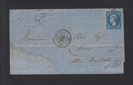 Lettre Maritime ALGER BAT A VAP 1863 - Posta Marittima