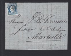 Lettre Maritime BASTIA BAT A VAP1874 - Schiffspost